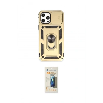 MARSİLYAN™- iPhone 12 Pro Max Kılıf Ahenk Klasik - Siyah 6D Mat Seramik Hayalet Nano Ekran Koruyucu