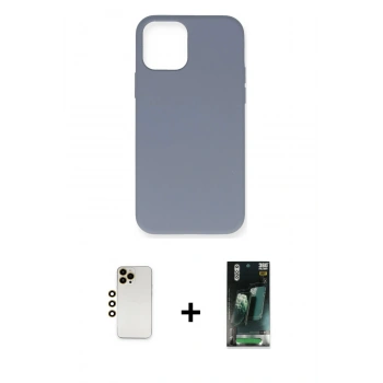 MARSİLYAN™- iPhone 12 Pro Max Kılıf Ahenk Serisi - Şeffaf 360 Full Body Arka Koruyucu + Shine Kamera Lens - GD