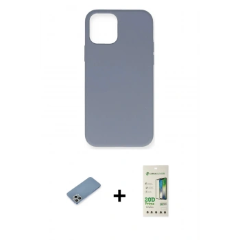 MARSİLYAN™- iPhone 12 Pro Max Kılıf Ahenk Serisi - Siyah 20D Premium Cam Ekran Koruyucu + Shine Kamera Lens Koruma Cam - GS