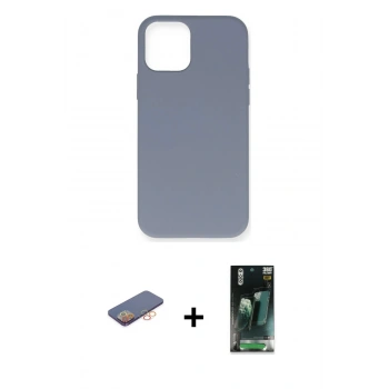 MARSİLYAN™- iPhone 12 Pro Max Kılıf Ahenk Serisi - Siyah 360 Mat Full Body Arka Koruyucu + Renkli Kamera Lens Koruma Cam - TU
