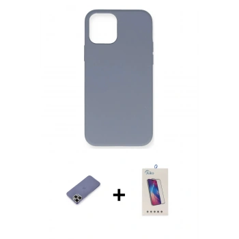 MARSİLYAN™- iPhone 12 Pro Max Kılıf Ahenk Serisi - Siyah Joko 5D Cam + Metal Kamera Lens Koruma Cam - GD