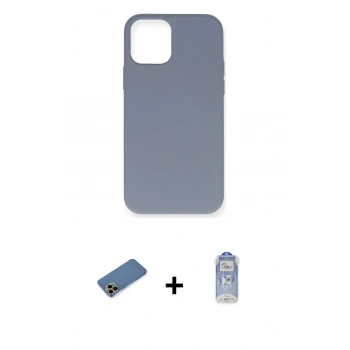 MARSİLYAN™- iPhone 12 Pro Max Kılıf Ahenk Serisi - Siyah Joko Magic 5D Cam + Shine Kamera Lens Koruma Cam - GD