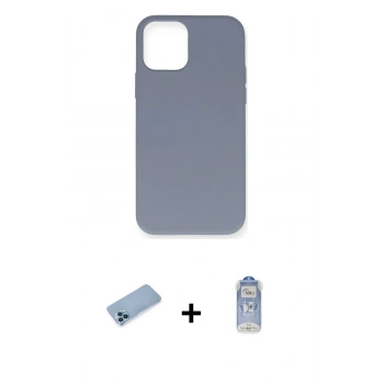 MARSİLYAN™- iPhone 12 Pro Max Kılıf Ahenk Serisi - Siyah Joko Magic 5D Cam + Shine Kamera Lens Koruma Cam - MI