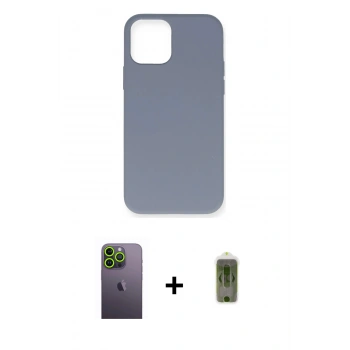 MARSİLYAN™- iPhone 12 Pro Max Kılıf Ahenk Serisi - Siyah Joko Magic 5D Hayalet Cam + Neon Fosforlu Kamera Lens - YL