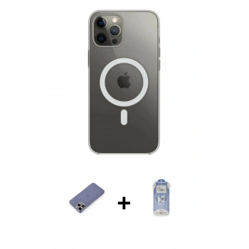 MARSİLYAN™- iPhone 12 Pro Max Kılıf Ahenk Yansıma Prime - Siyah Joko Magic 5D Cam + Metal Kamera Lens Koruma Cam - GD
