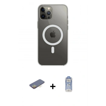MARSİLYAN™- iPhone 12 Pro Max Kılıf Ahenk Yansıma Prime - Siyah Joko Magic 5D Cam + Renkli Kamera Lens Koruma Cam - SI
