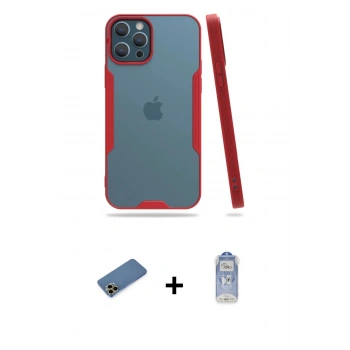 MARSİLYAN™- iPhone 12 Pro Max Kılıf Atlas Asil Serisi - Siyah Joko Magic 5D Cam + Shine Kamera Lens Koruma Cam - GD