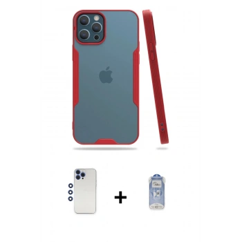 MARSİLYAN™- iPhone 12 Pro Max Kılıf Atlas Asil Serisi - Siyah Joko Magic 5D Cam + Shine Kamera Lens - LT
