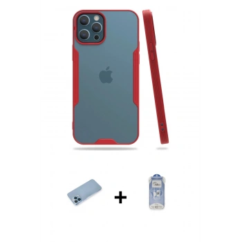 MARSİLYAN™- iPhone 12 Pro Max Kılıf Atlas Asil Serisi - Siyah Joko Magic 5D Cam + Shine Kamera Lens Koruma Cam - MI