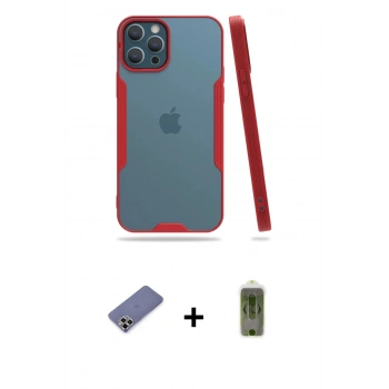 MARSİLYAN™- iPhone 12 Pro Max Kılıf Atlas Asil Serisi - Siyah Joko Magic 5D Hayalet Cam + Metal Kamera Lens Koruma Cam - GD