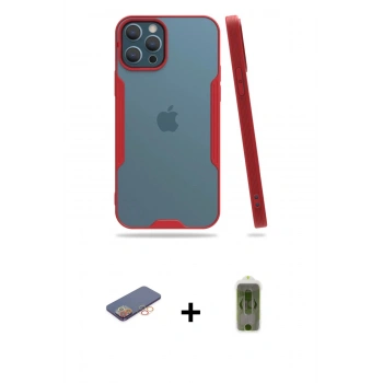 MARSİLYAN™- iPhone 12 Pro Max Kılıf Atlas Asil Serisi - Siyah Joko Magic 5D Hayalet Cam + Renkli Kamera Lens Koruma Cam - TU
