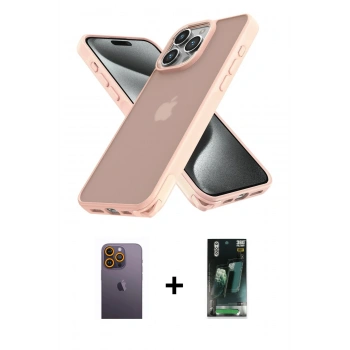 MARSİLYAN™- iPhone 12 Pro Max Kılıf Atlas Form - Şeffaf 360 Full Body Arka Koruyucu + Neon Fosforlu Kamera Lens - SI