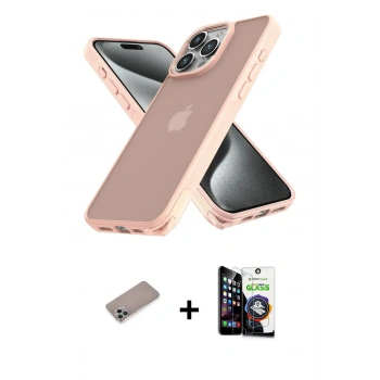 MARSİLYAN™- iPhone 12 Pro Max Kılıf Atlas Form - Şeffaf Temperli Cam Ekran Koruyucu + Shine Kamera Lens Koruma Cam - SABE
