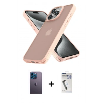 MARSİLYAN™- iPhone 12 Pro Max Kılıf Atlas Form - Şeffaf Uv Polymer Nano Ekran Koruyucu + Neon Fosforlu Kamera Lens - MI