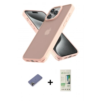 MARSİLYAN™- iPhone 12 Pro Max Kılıf Atlas Form - Siyah 20D Premium Cam Ekran Koruyucu + Metal Kamera Lens Koruma Cam - GD