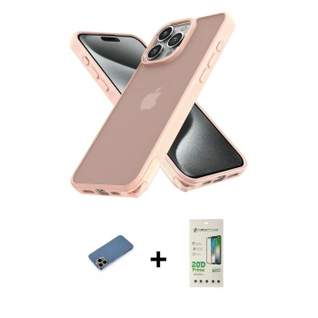 MARSİLYAN™- iPhone 12 Pro Max Kılıf Atlas Form - Siyah 20D Premium Cam Ekran Koruyucu + Shine Kamera Lens Koruma Cam - GD