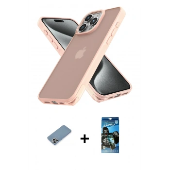 MARSİLYAN™- iPhone 12 Pro Max Kılıf Atlas Form - Siyah 34D Izgaralı Cam + Shine Kamera Lens Koruma Cam - GI