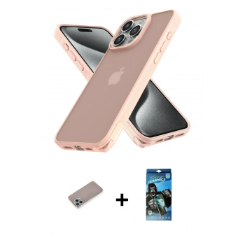 MARSİLYAN™- iPhone 12 Pro Max Kılıf Atlas Form - Siyah 34D Izgaralı Cam + Shine Kamera Lens Koruma Cam - SABE