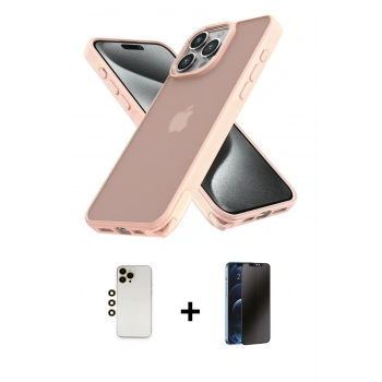 MARSİLYAN™- iPhone 12 Pro Max Kılıf Atlas Form - Siyah 3D Antistatik Hayalet Cam Ekran Koruyucu + Shine Kamera Lens - GD