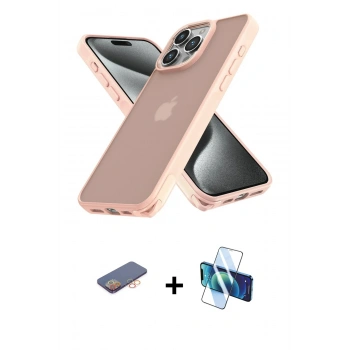 MARSİLYAN™- iPhone 12 Pro Max Kılıf Atlas Form - Siyah 3D Antistatik Seramik Nano Ekran Koruyucu + Renkli Kamera Lens Koruma Cam - TU