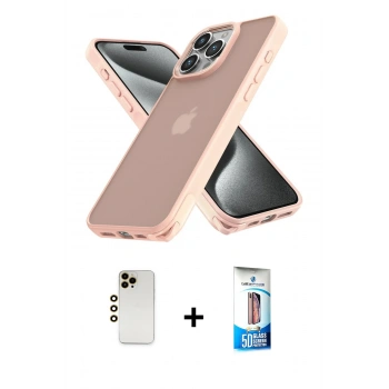 MARSİLYAN™- iPhone 12 Pro Max Kılıf Atlas Form - Siyah 5D Eko Cam Ekran Koruyucu + Shine Kamera Lens - GD