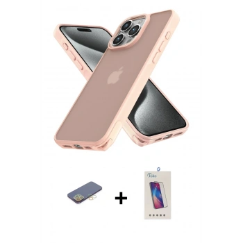 MARSİLYAN™- iPhone 12 Pro Max Kılıf Atlas Form - Siyah Joko 5D Cam + Renkli Kamera Lens Koruma Cam - SI