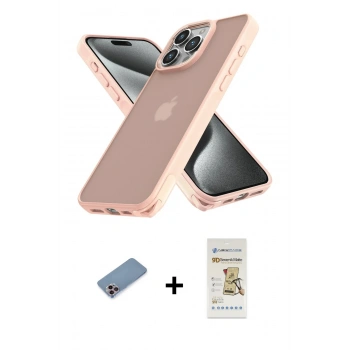 MARSİLYAN™- iPhone 12 Pro Max Kılıf Atlas Form - Siyah Mat Seramik Nano Ekran Koruyucu + Shine Kamera Lens Koruma Cam - PE
