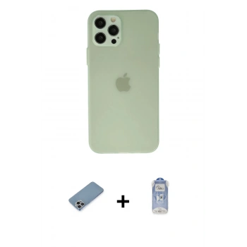 MARSİLYAN™- iPhone 12 Pro Max Kılıf Atlas Minimal Prime - Siyah Joko Magic 5D Cam + Shine Kamera Lens Koruma Cam - GI