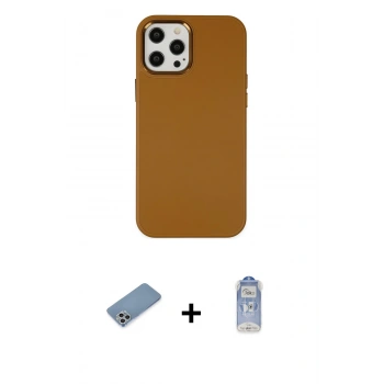 MARSİLYAN™- iPhone 12 Pro Max Kılıf Çekirdek Çizgi - Siyah Joko Magic 5D Cam + Shine Kamera Lens Koruma Cam - GS