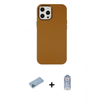 MARSİLYAN™- iPhone 12 Pro Max Kılıf Çekirdek Çizgi - Siyah Joko Magic 5D Cam + Shine Kamera Lens Koruma Cam - MI