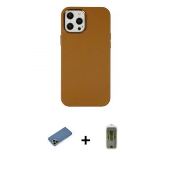 MARSİLYAN™- iPhone 12 Pro Max Kılıf Çekirdek Çizgi - Siyah Joko Magic 5D Hayalet Cam + Shine Kamera Lens Koruma Cam - GD