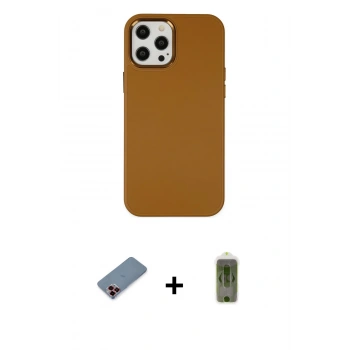 MARSİLYAN™- iPhone 12 Pro Max Kılıf Çekirdek Çizgi - Siyah Joko Magic 5D Hayalet Cam + Metal Kamera Lens Koruma Cam - KI