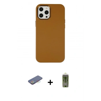 MARSİLYAN™- iPhone 12 Pro Max Kılıf Çekirdek Çizgi - Siyah Joko Magic 5D Hayalet Cam + Renkli Kamera Lens Koruma Cam - MI