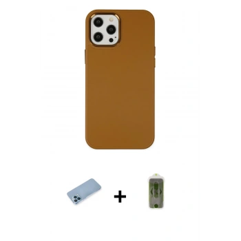 MARSİLYAN™- iPhone 12 Pro Max Kılıf Çekirdek Çizgi - Siyah Joko Magic 5D Hayalet Cam + Shine Kamera Lens Koruma Cam - MI