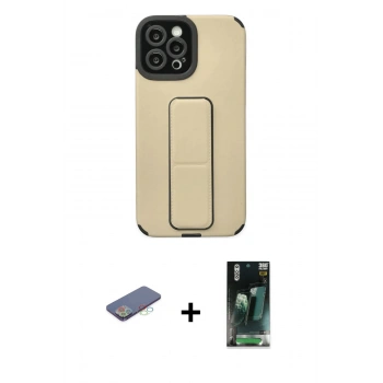MARSİLYAN™- iPhone 12 Pro Max Kılıf Çekirdek Yansıma - Şeffaf 360 Full Body Arka Koruyucu + Renkli Kamera Lens Koruma Cam - MI