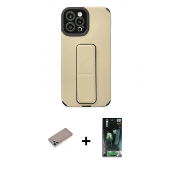 MARSİLYAN™- iPhone 12 Pro Max Kılıf Çekirdek Yansıma - Şeffaf 360 Full Body Arka Koruyucu + Shine Kamera Lens Koruma Cam - SABE