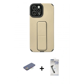 MARSİLYAN™- iPhone 12 Pro Max Kılıf Çekirdek Yansıma - Şeffaf Uv Polymer Nano Ekran Koruyucu + Renkli Kamera Lens Koruma Cam - MI