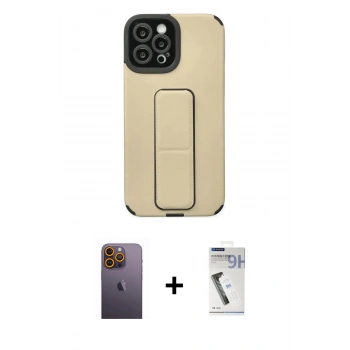 MARSİLYAN™- iPhone 12 Pro Max Kılıf Çekirdek Yansıma - Şeffaf Uv Polymer Nano Ekran Koruyucu + Neon Fosforlu Kamera Lens - SI