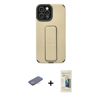 MARSİLYAN™- iPhone 12 Pro Max Kılıf Çekirdek Yansıma - Siyah 6D Mat Seramik Hayalet Nano Ekran Koruyucu + Renkli Kamera Lens Koruma Cam - PE
