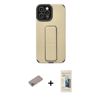 MARSİLYAN™- iPhone 12 Pro Max Kılıf Çekirdek Yansıma - Siyah 6D Mat Seramik Hayalet Nano Ekran Koruyucu + Shine Kamera Lens Koruma Cam - SABE