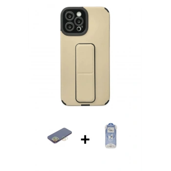 MARSİLYAN™- iPhone 12 Pro Max Kılıf Çekirdek Yansıma - Siyah Joko Magic 5D Cam + Renkli Kamera Lens Koruma Cam - SI