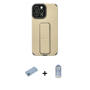 MARSİLYAN™- iPhone 12 Pro Max Kılıf Çekirdek Yansıma - Siyah Joko Magic 5D Cam + Shine Kamera Lens Koruma Cam - MI