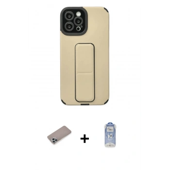 MARSİLYAN™- iPhone 12 Pro Max Kılıf Çekirdek Yansıma - Siyah Joko Magic 5D Cam + Shine Kamera Lens Koruma Cam - SABE