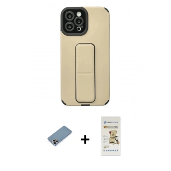 MARSİLYAN™- iPhone 12 Pro Max Kılıf Çekirdek Yansıma - Siyah Mat Seramik Nano Ekran Koruyucu + Shine Kamera Lens Koruma Cam - GI