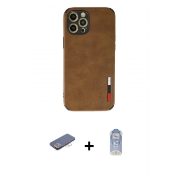 MARSİLYAN™- iPhone 12 Pro Max Kılıf Doruk Asil Koleksiyonu - Siyah Joko Magic 5D Cam + Renkli Kamera Lens Koruma Cam - MI