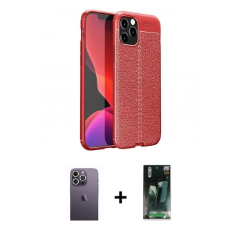 MARSİLYAN™- iPhone 12 Pro Max Kılıf Doruk Klasik Özel Seri - Şeffaf 360 Full Body Arka Koruyucu + Neon Fosforlu Kamera Lens - BZ