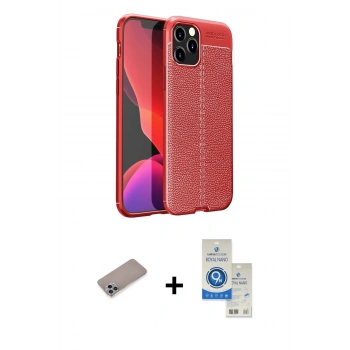 MARSİLYAN™- iPhone 12 Pro Max Kılıf Doruk Klasik Özel Seri - Şeffaf Royal Nano Ekran Koruyucu + Shine Kamera Lens Koruma Cam - SABE