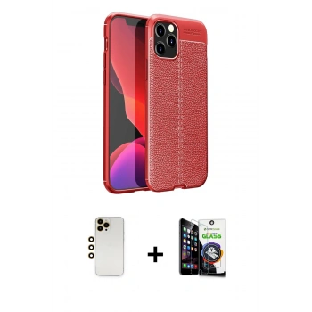 MARSİLYAN™- iPhone 12 Pro Max Kılıf Doruk Klasik Özel Seri - Şeffaf Temperli Cam Ekran Koruyucu + Shine Kamera Lens - GD