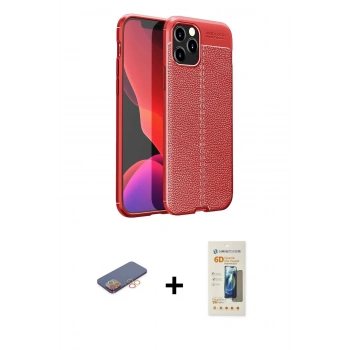 MARSİLYAN™- iPhone 12 Pro Max Kılıf Doruk Klasik Özel Seri - Siyah 6D Mat Seramik Hayalet Nano Ekran Koruyucu + Renkli Kamera Lens Koruma Cam - TU