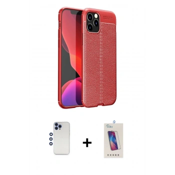 MARSİLYAN™- iPhone 12 Pro Max Kılıf Doruk Klasik Özel Seri - Siyah Joko 5D Cam + Shine Kamera Lens - LT
